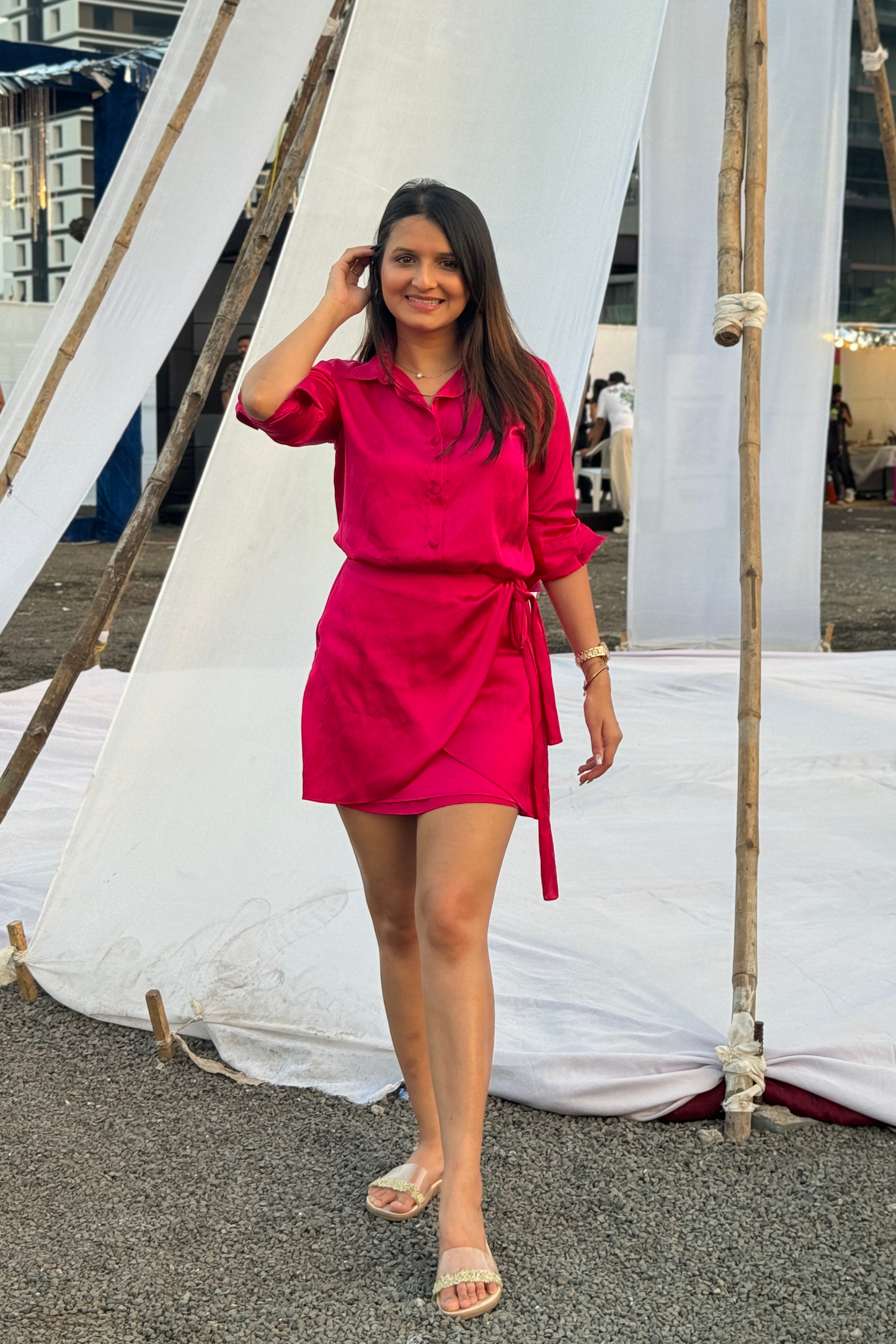 Hot pink wrap set