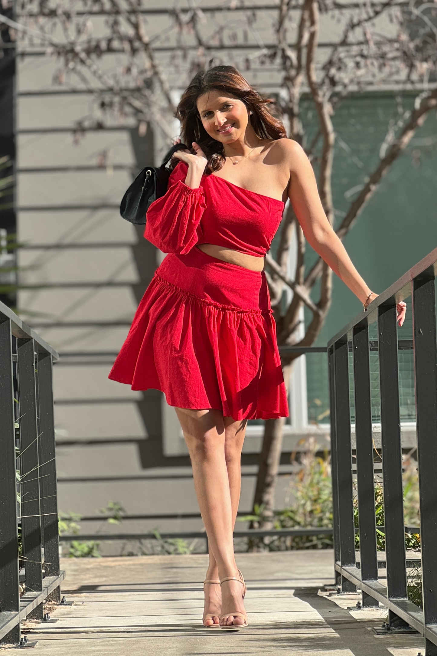 Cherry shoulder dress