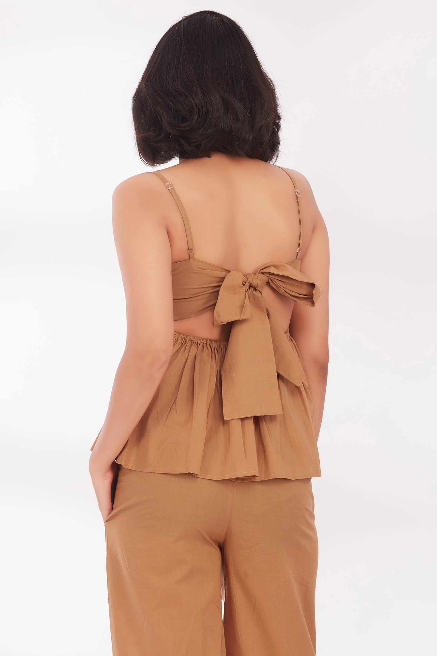Beige strap top