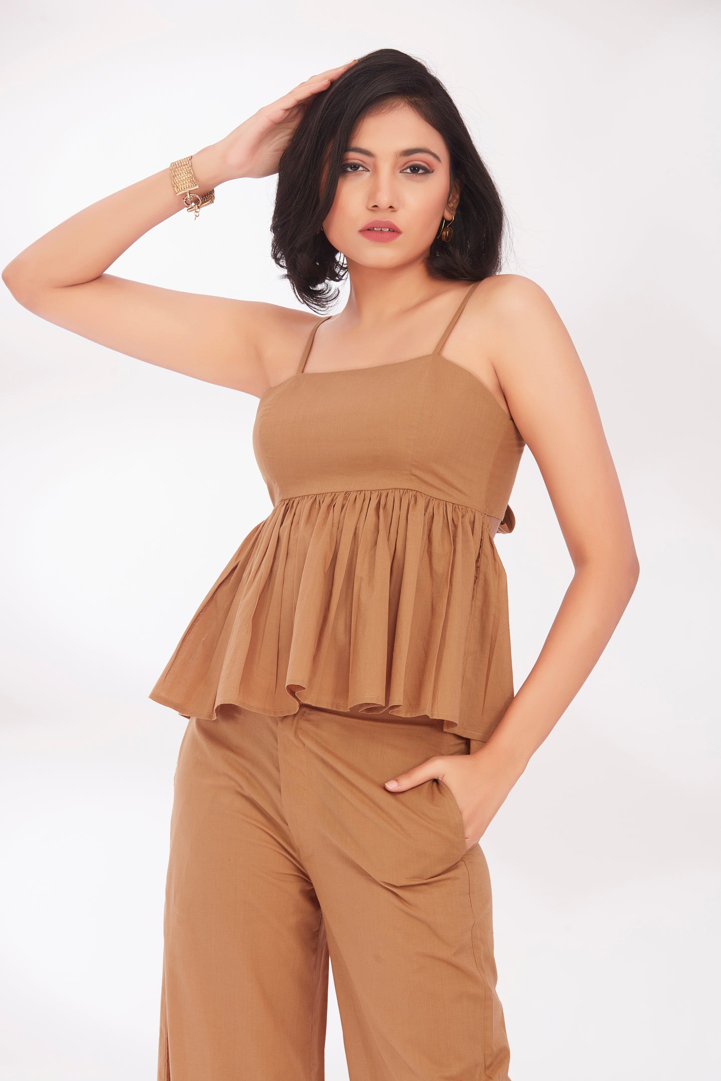 Beige strap top