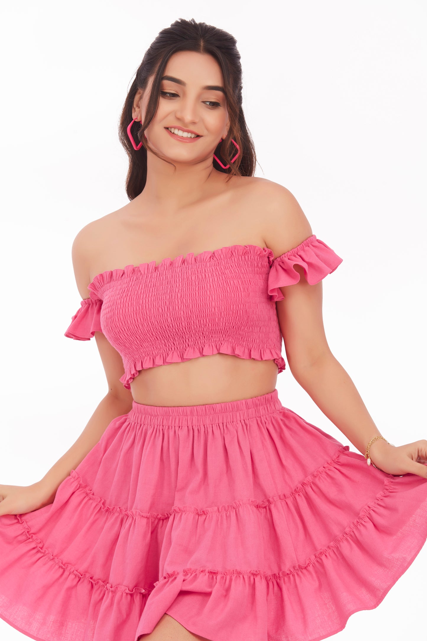 dusty rose skirt