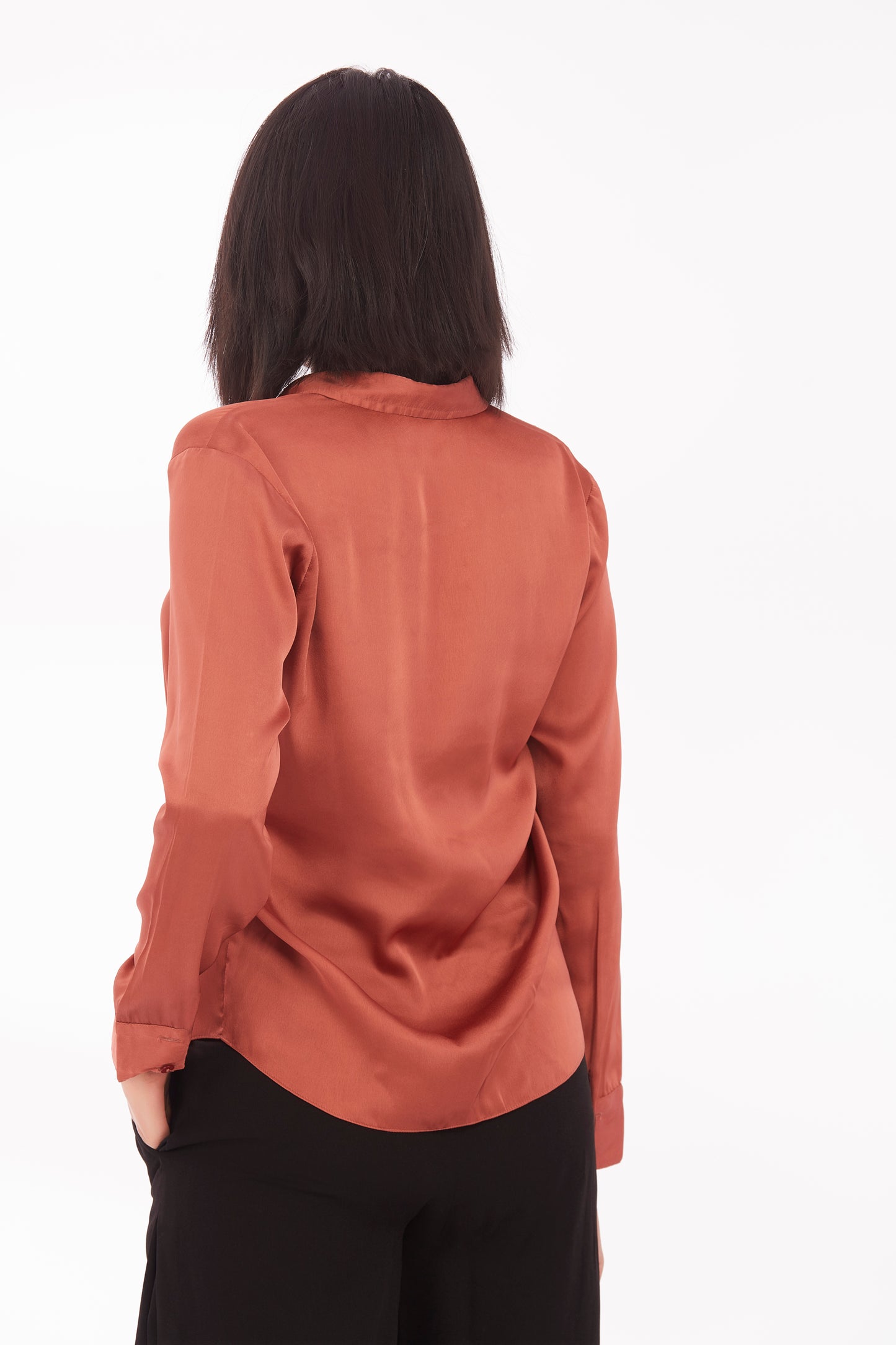 Rusty satin shirt