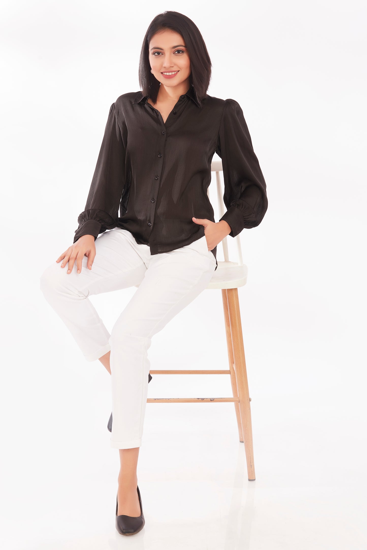 Luxe open back shirt