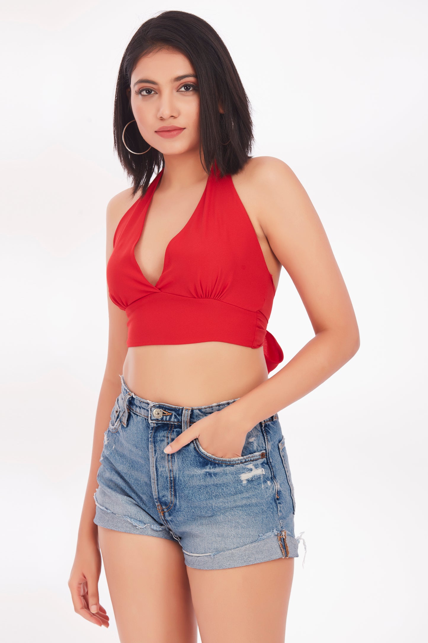 Rosy tie up top