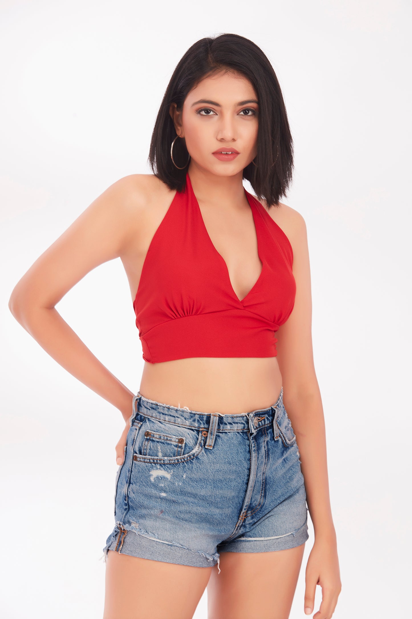 Rosy tie up top