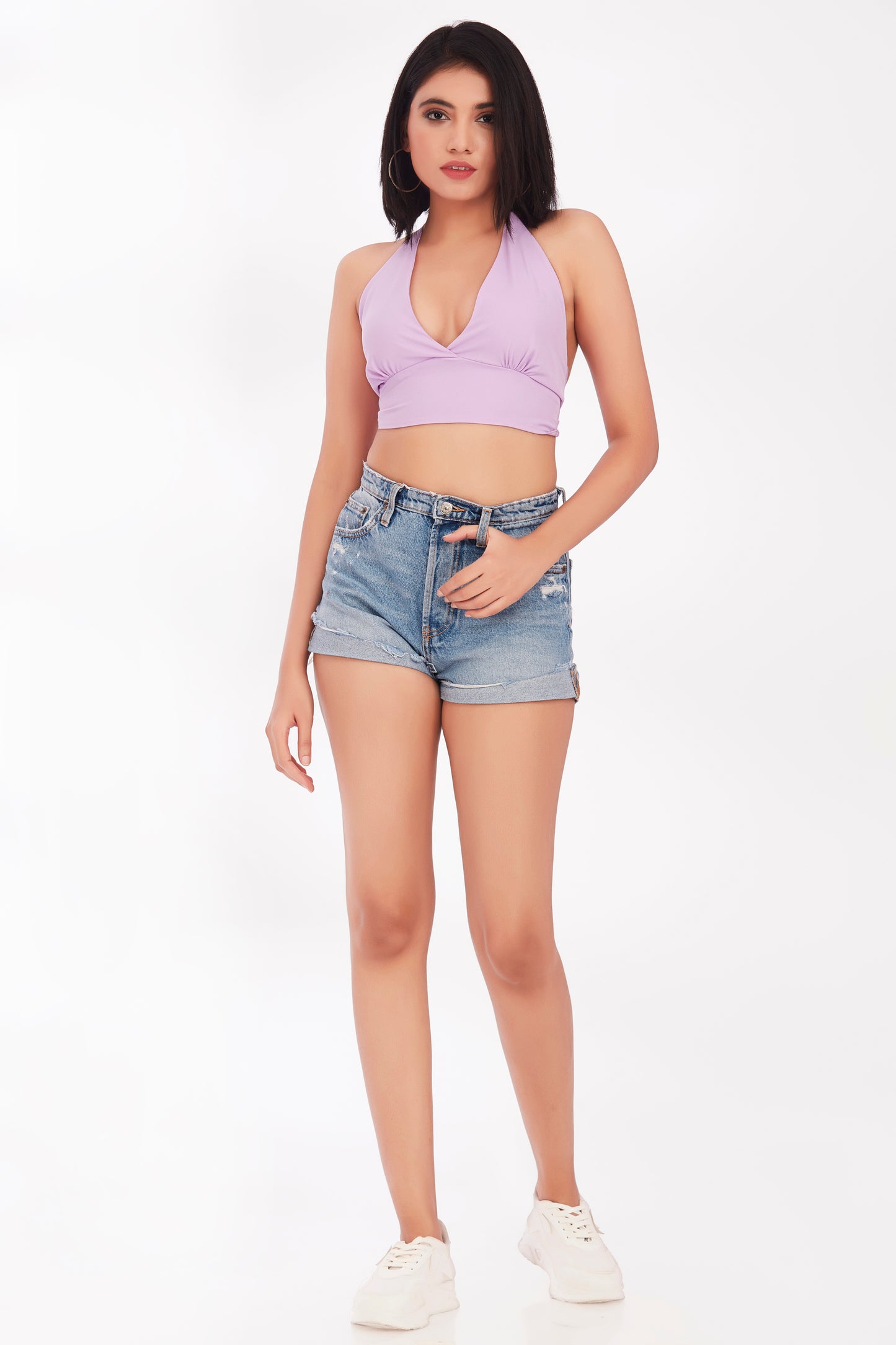 Lilac tie up top