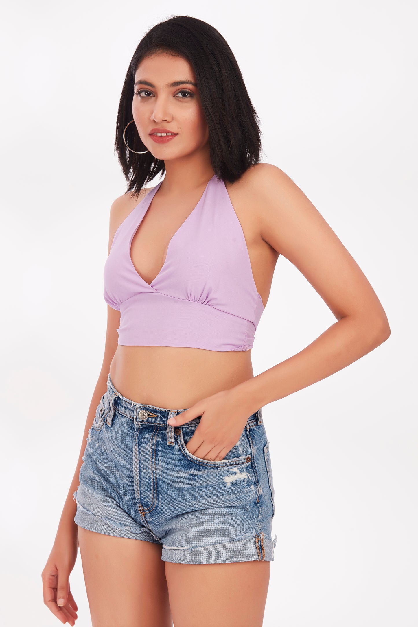 Lilac tie up top