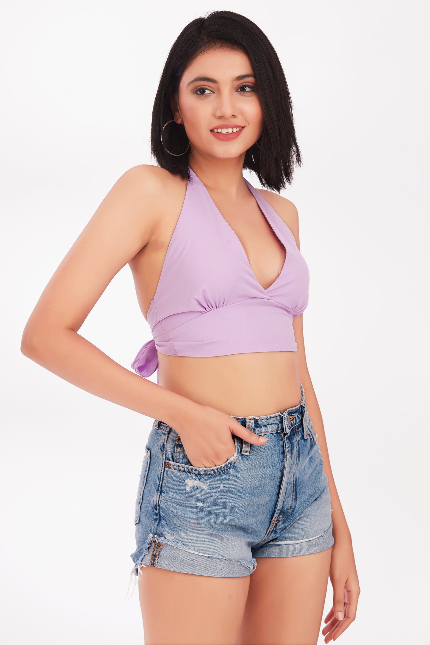 Lilac tie up top