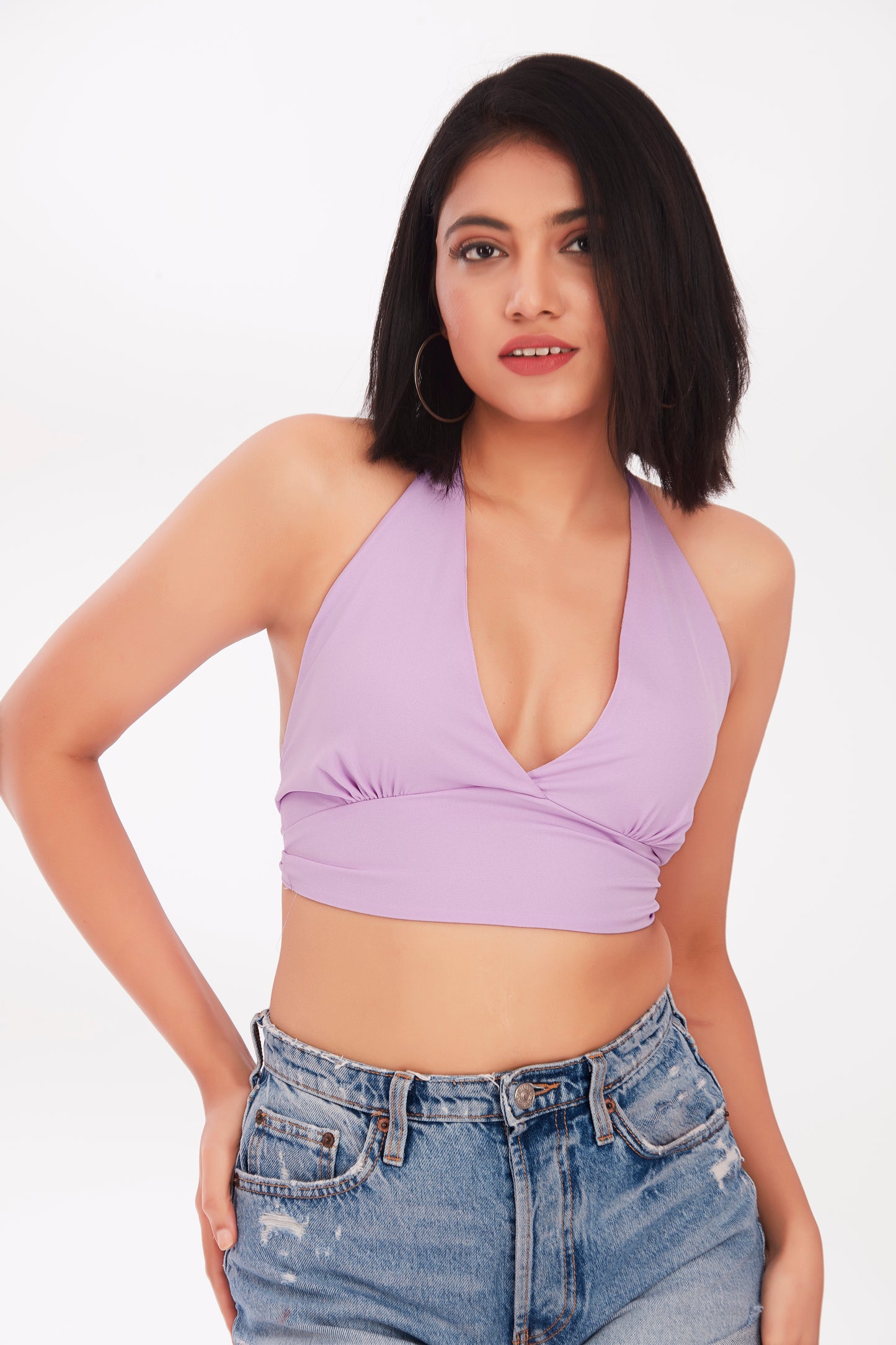 Lilac tie up top