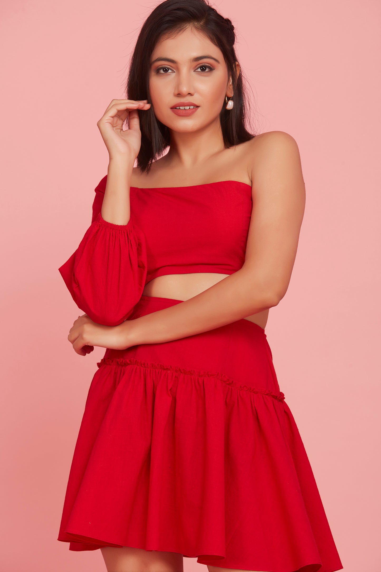 Cherry shoulder dress