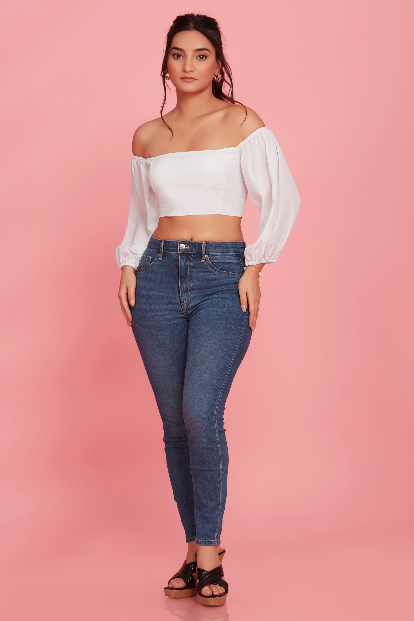 White Pearl off shoulder top