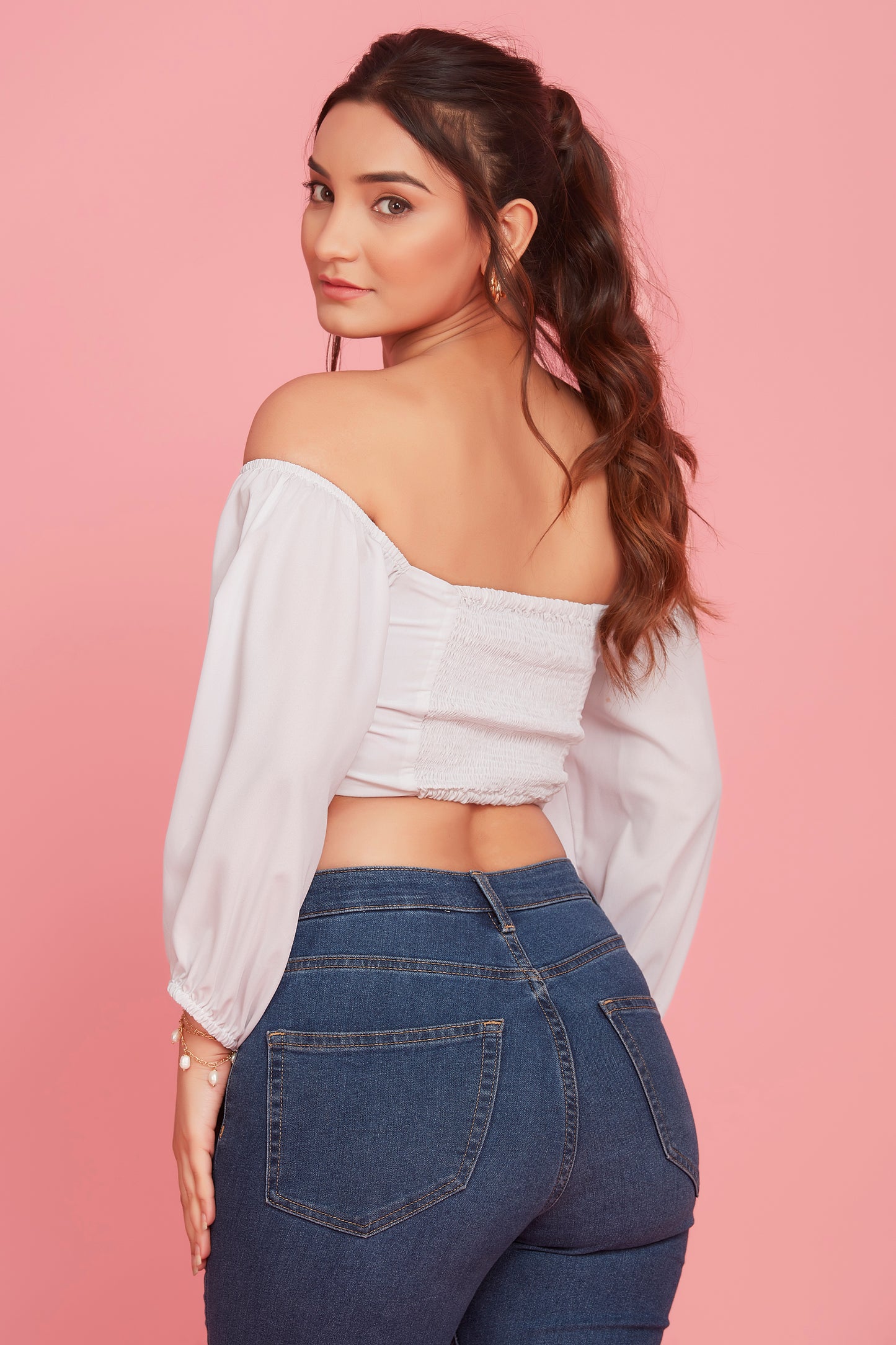 White Pearl off shoulder top