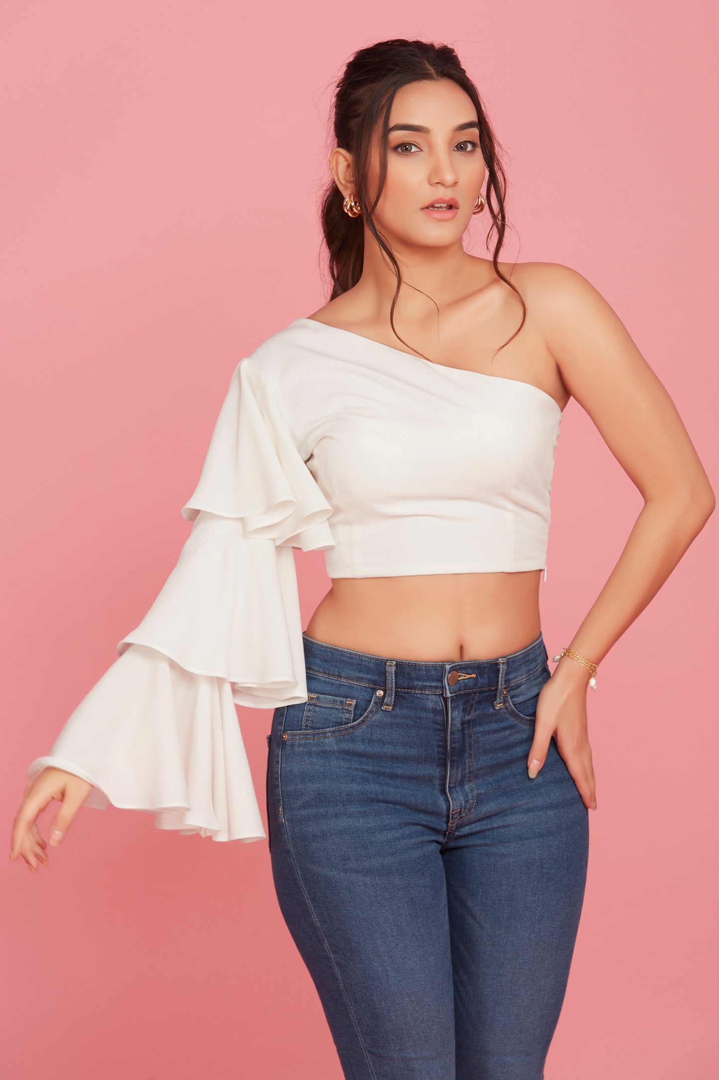 Vanilla one shoulder top