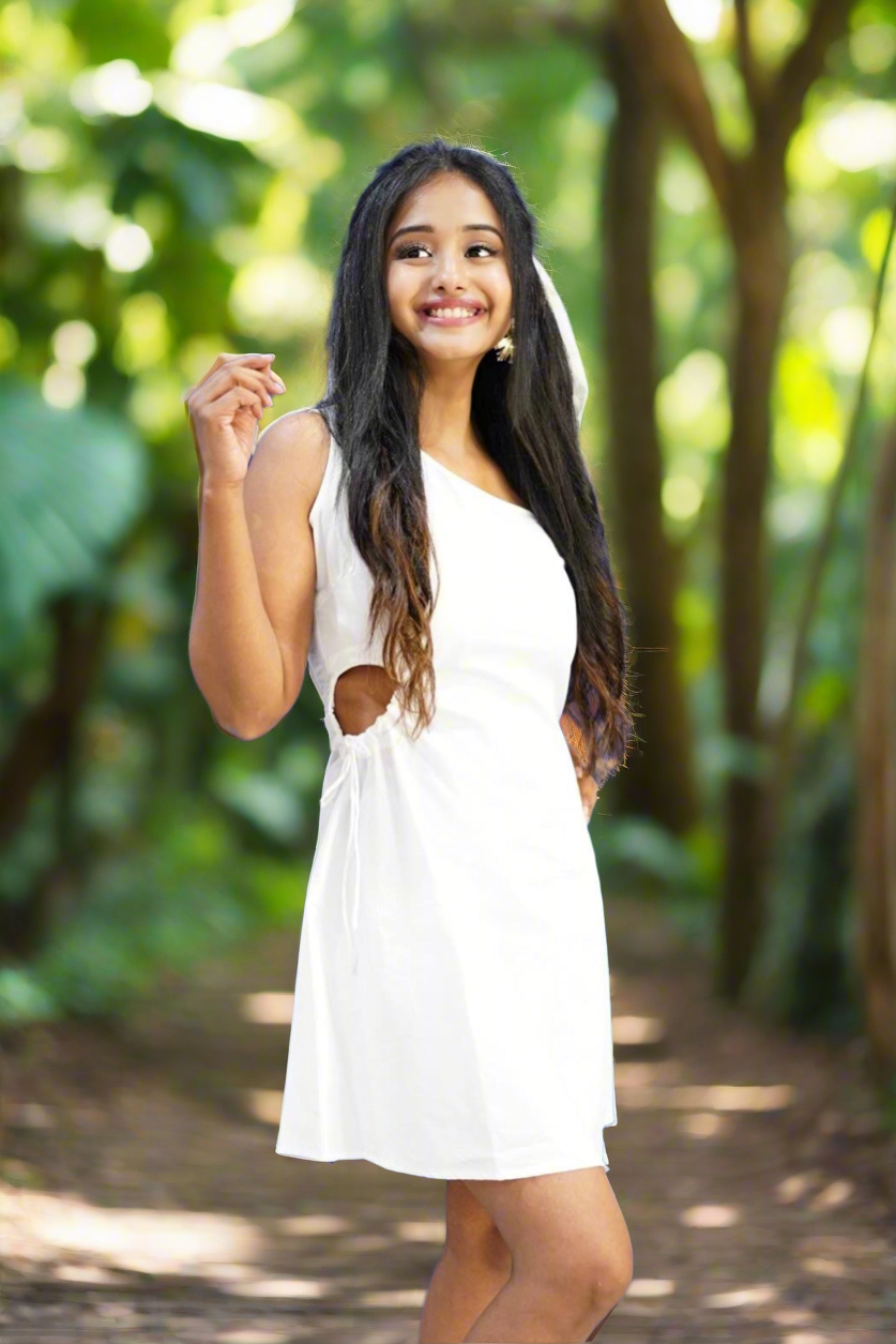 White olive dress