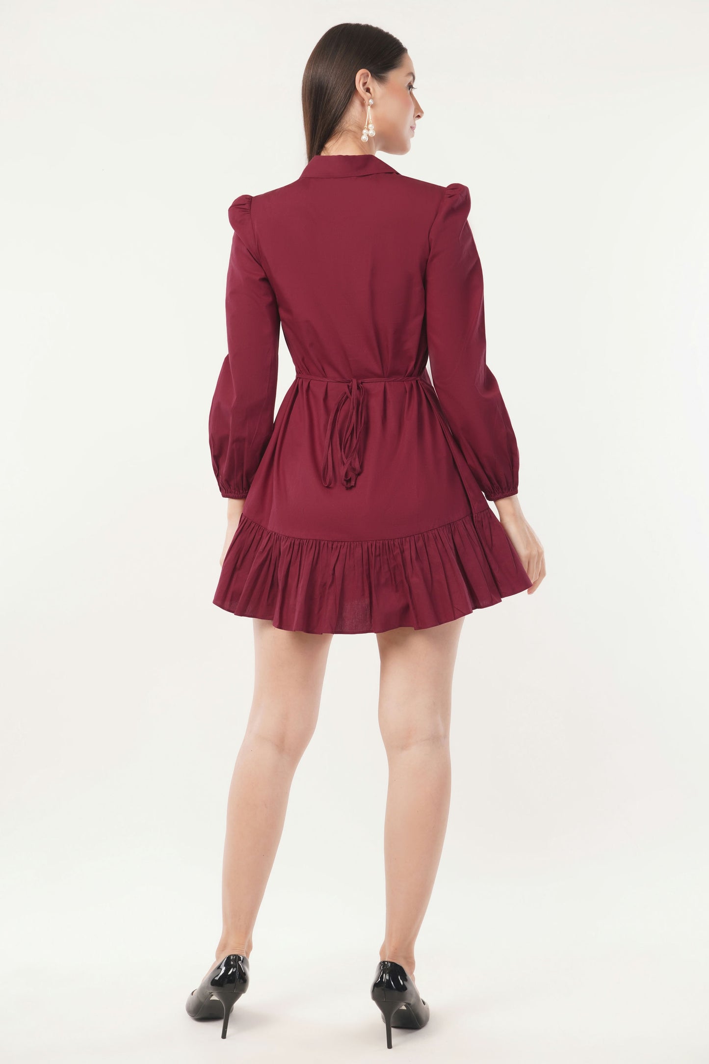 MAROON MAJESTY DRESS