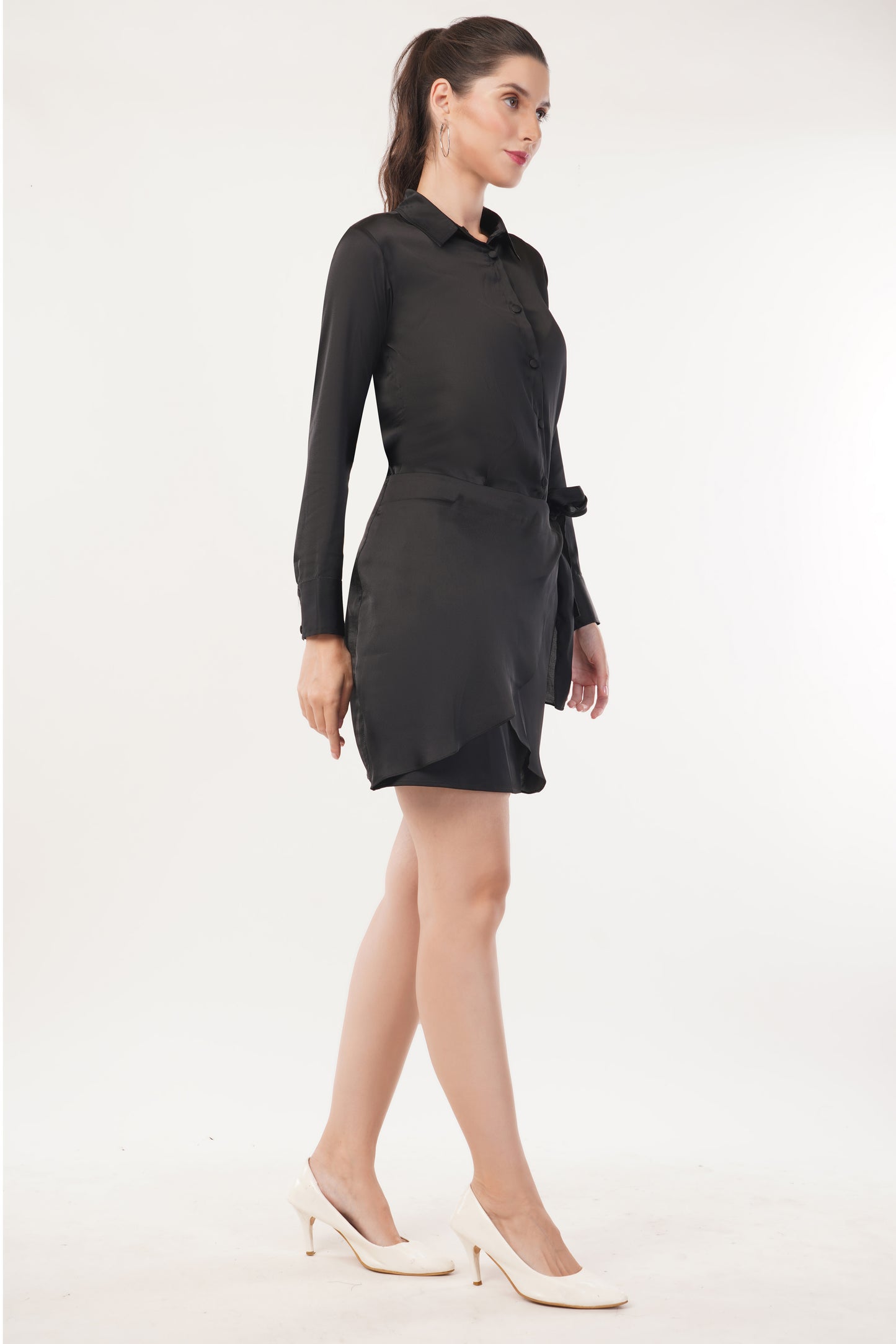 Black satin chic co-ord set