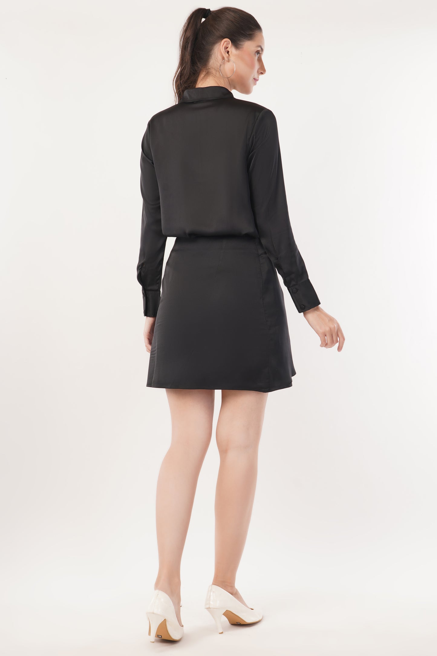 Black satin chic co-ord set