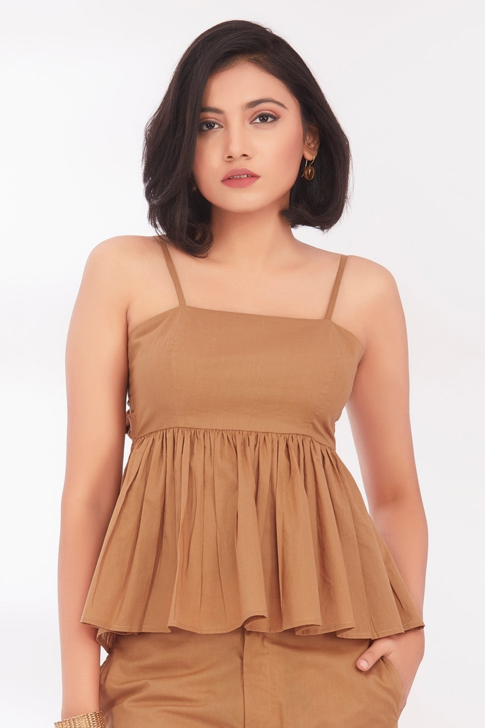 Beige strap top
