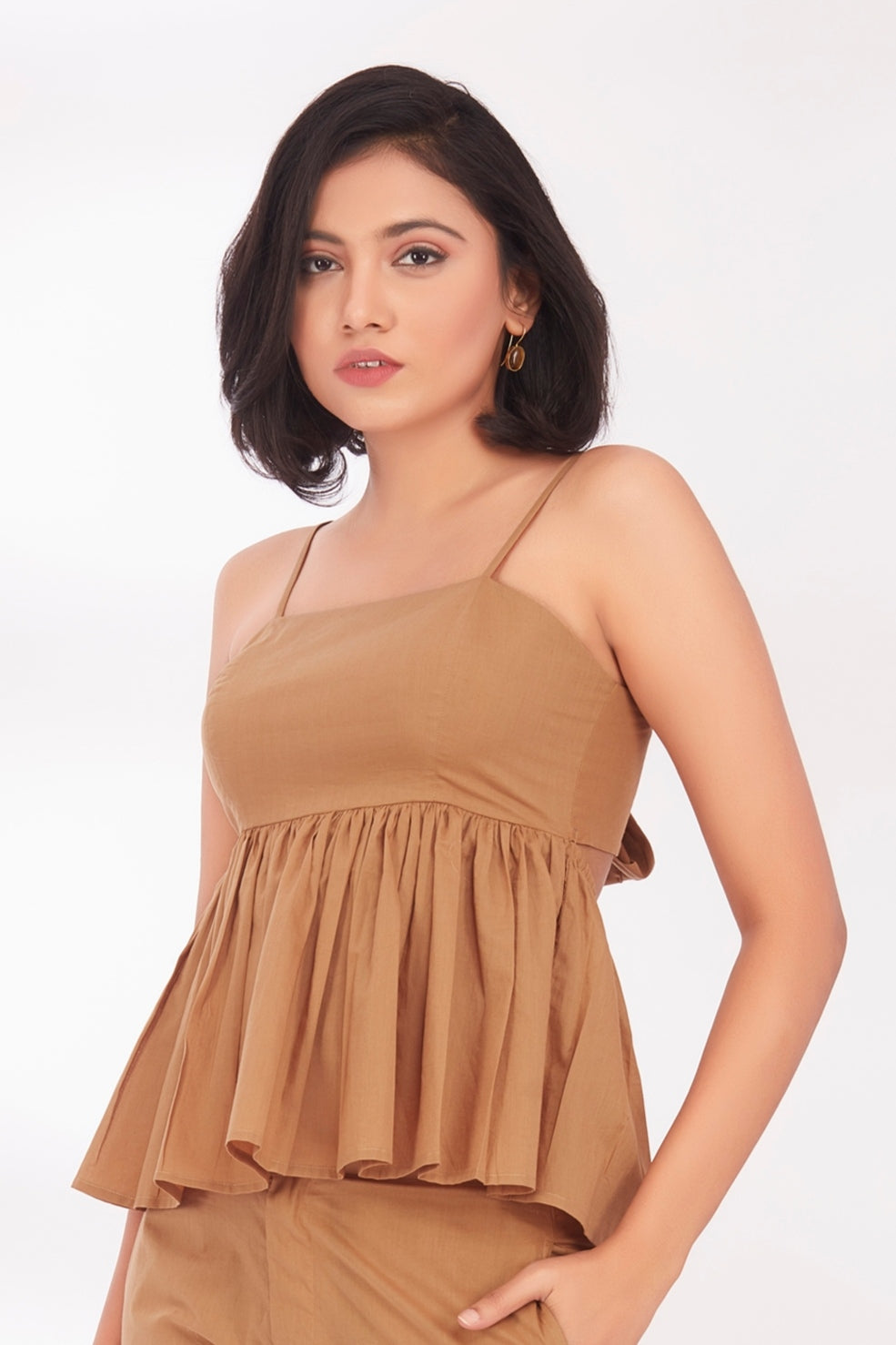 Beige strap top