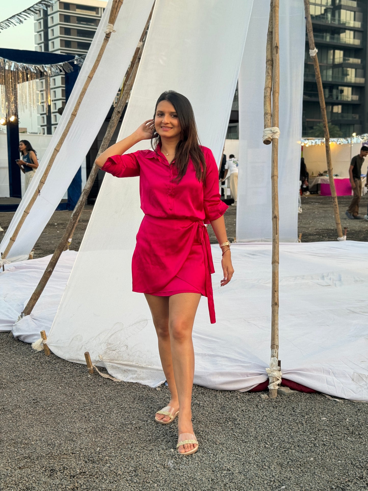 Hot pink wrap set