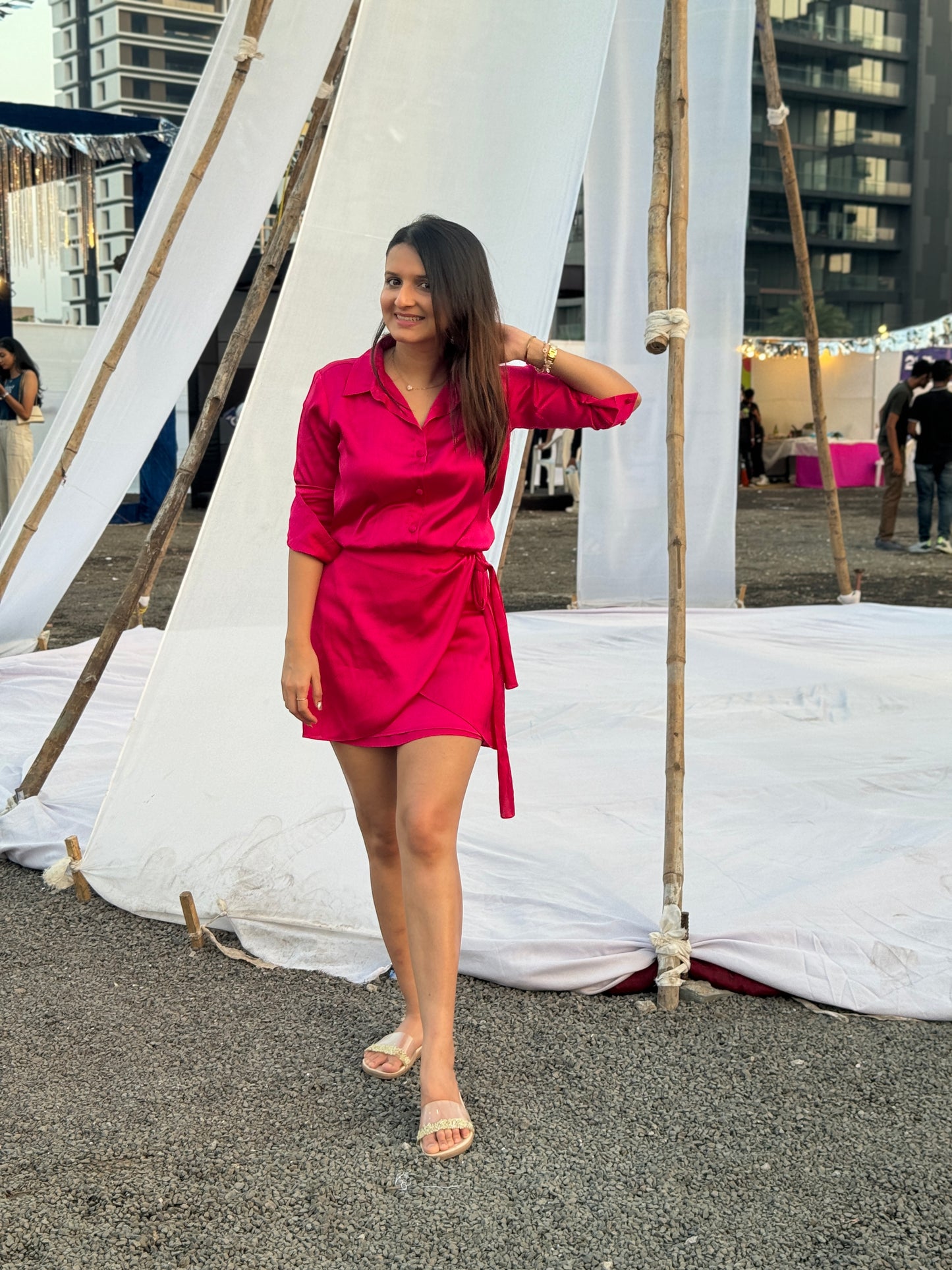 Hot pink wrap set